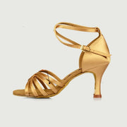 Women Multiple Colors Cowhide Sole Non-slip Satin Latin Ballroom Shoes Dance Sneakers BD211 - DancerInn