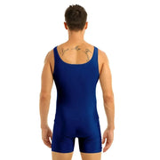 Men Tight Dance Costumes Dance Leotard Unitard Bodysuit - DancerInn