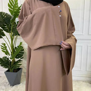 Stylish Hijab Dubai Abaya Long Dresses for Women with Sashes - DancerInn