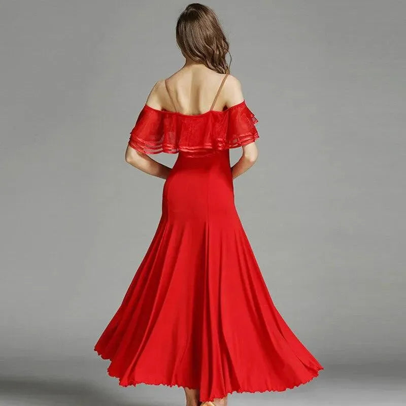 Dancel's Inn Ruffle Prom Dress , Ruffle Tiered Maxi Dress, Ruffle Sleeve | DancerInn